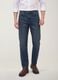 Blue denim straight-fit jeans in pure cotton_1