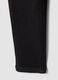 Black skinny-fit stretch cotton jeggings for baby girls_3