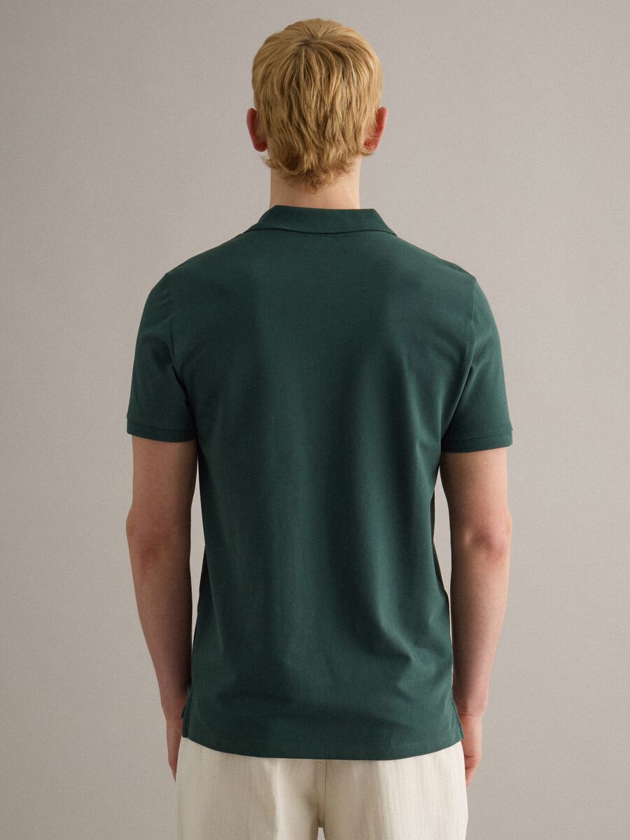 Green Supima cotton polo shirt, regular fit_3