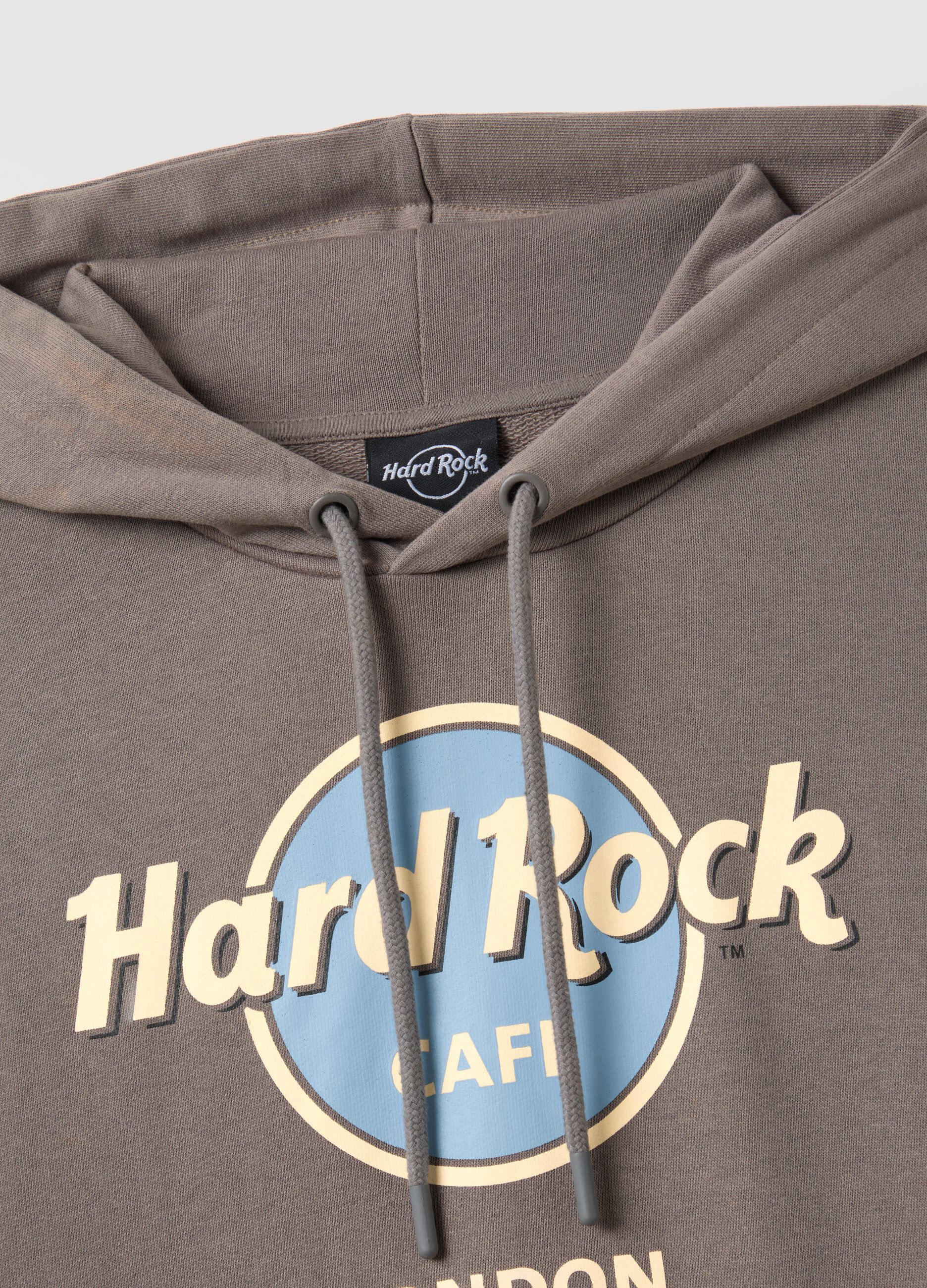 Grey pure cotton sweatshirt regular fit with Hard Rock Cafe logo
