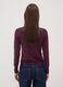 Purple viscose-blend crew-neck top_3