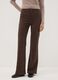 Brown flared trousers in stretch fabric_1