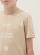 Beige pure cotton regular-fit boys&rsquo; T-shirt with prints_2