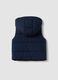 Gilet blu imbottito con cappuccio e zip per bimbo_1