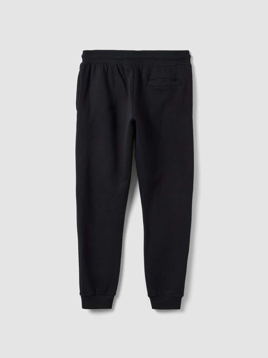 Black cotton-blend joggers with Miami Heat print_6