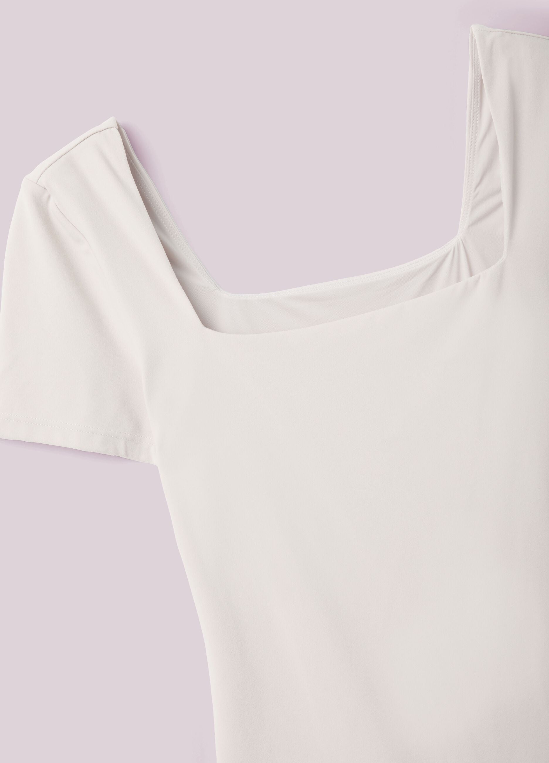 Short Sleeve Bodysuit with Square Neckline ALTAVIA STUDIO