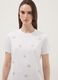 White pure cotton T-shirt with seashell print_0