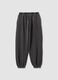 Grey cotton-blend jogger trousers with drawstring_2