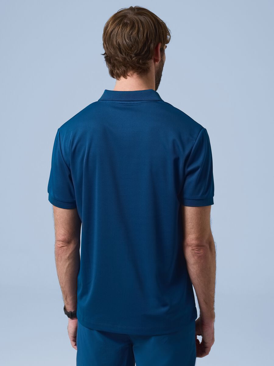 Polo blu con colletto classico traspirante ALTAVIA SAILING_3