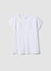White pure cotton T-shirt with broderie anglaise detail, regular fit_4