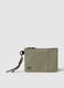 Green wallet with zip and braided details_0