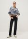 Black stretch cotton bootcut jeans_0