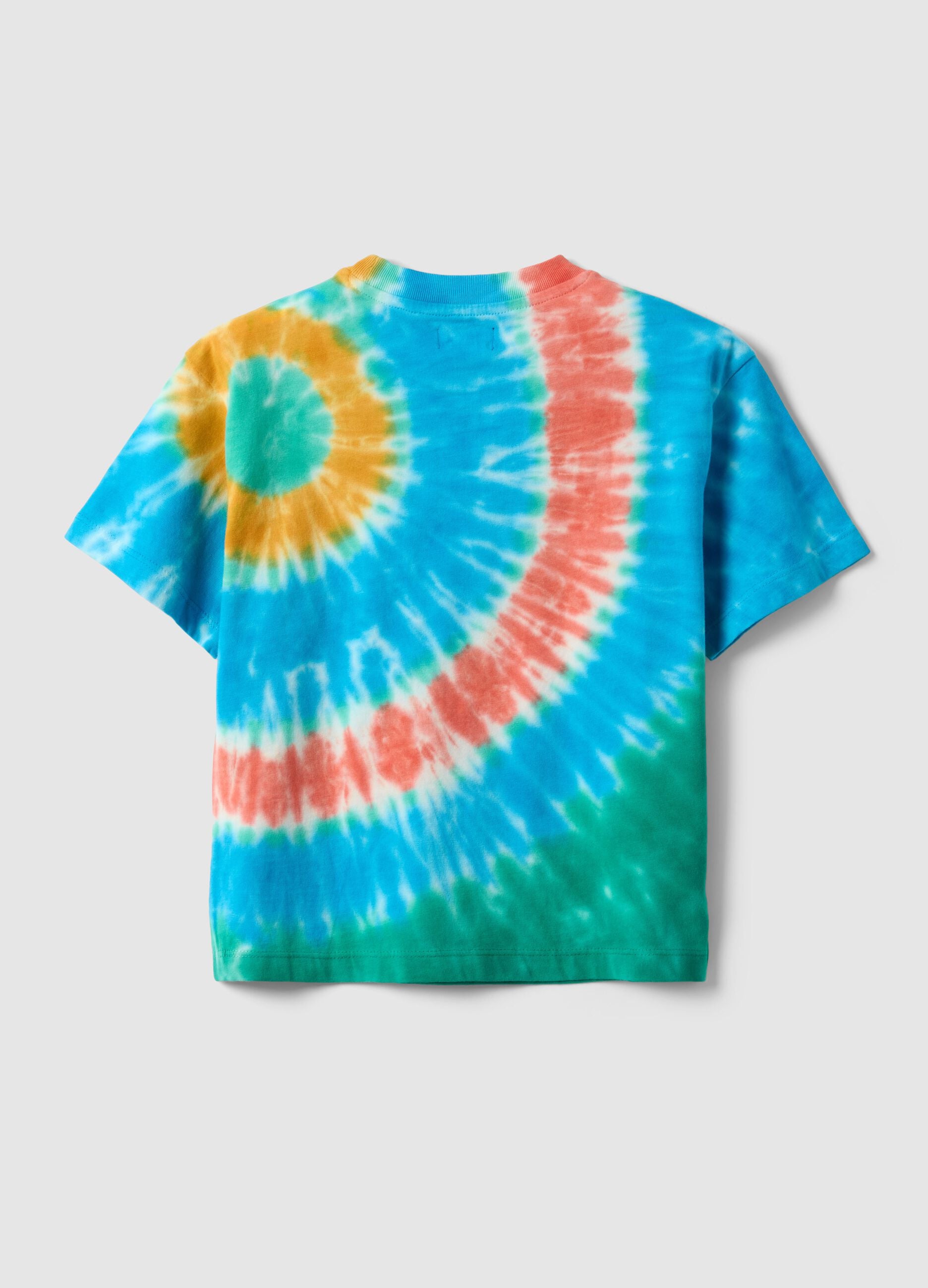 Kids' Regular Fit Multicolour Tie-Dye Pure Cotton T-shirt