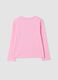 Pink crew-neck T-shirt in 100% organic cotton_1