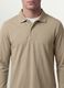 Grey long-sleeve stretch-cotton polo shirt, regular fit_1