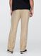 Regular beige trousers in linen and cotton_2