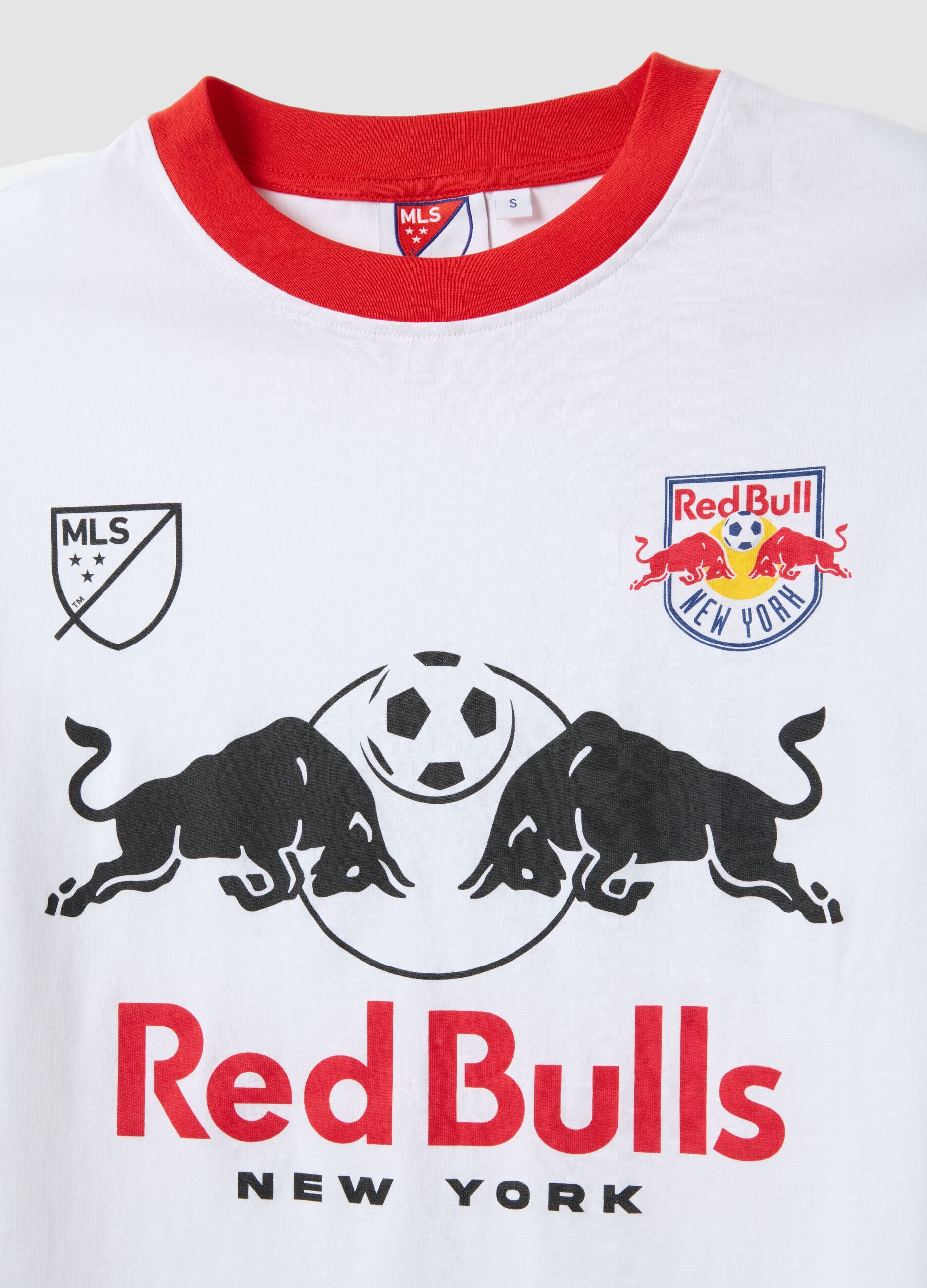 Regular fit multicolour stretch cotton T-shirt with Red Bulls print