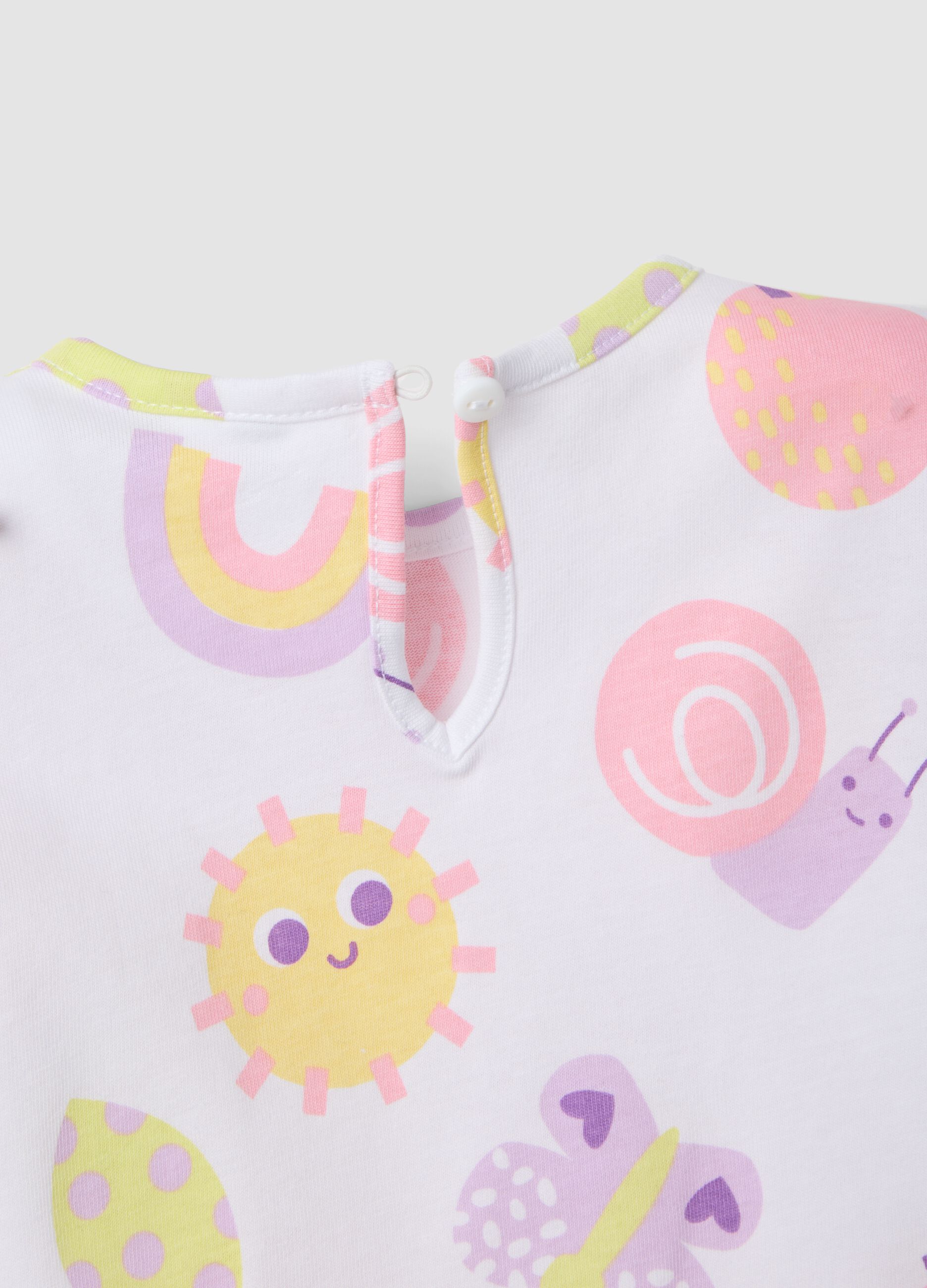 Girls' regular fit multicolour pure cotton outfit