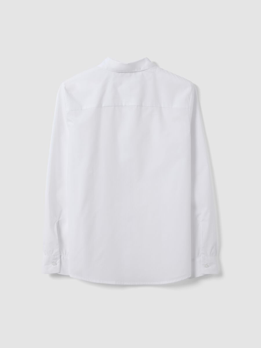 White long-sleeve slim-fit shirt_5