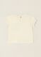 White baby girl stretch cotton T-shirt with heart detail, regular fit_2