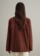 Brown pure cotton regular fit jacket with collar and buttons_3