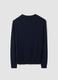 Blue viscose-blend polo with V-neck and collar, regular fit_6