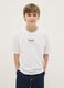 Teen boys' white pure cotton T-shirt in relaxed fit with print_0
