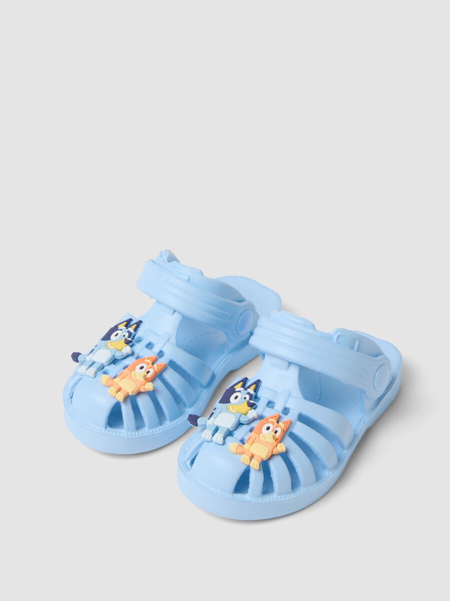 Sandali azzurri da neonato con applicazioni decorative_1