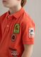Orange pure cotton boys&rsquo; polo shirt, regular fit with patches_1