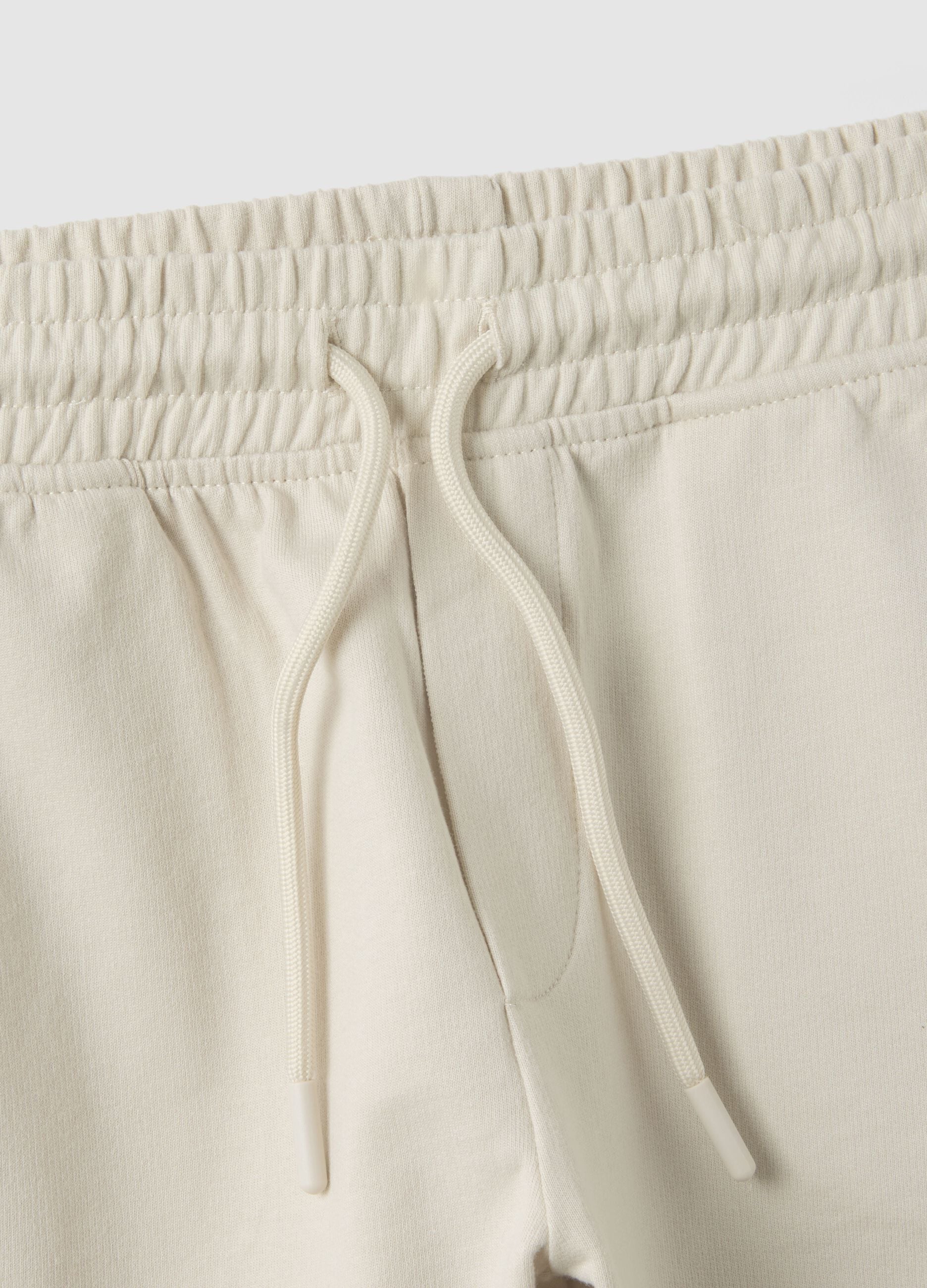 Children's beige pure cotton shorts in regular fit