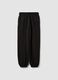 Black cotton-blend joggers with elasticated waist, regular fit_5