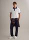 White pure cotton polo shirt with contrasting collar_1