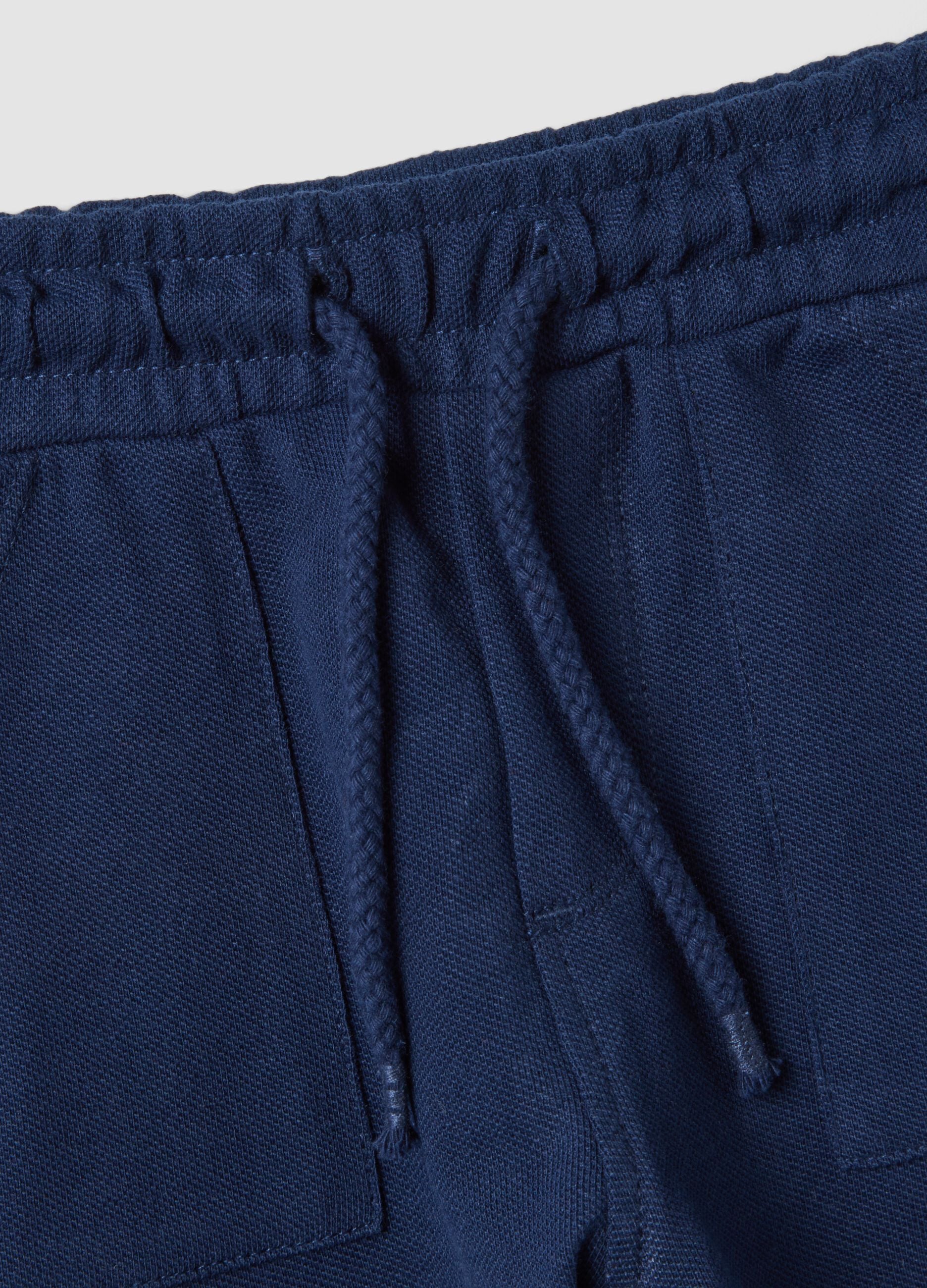 Blue organic cotton shorts