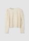 White cotton-blend blouse with floral lace, slim fit_6