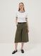 Regular fit green stretch viscose blend jogger trousers_0