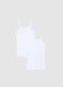 Pack of white girl's vests in pure cotton regular fit_1