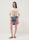 White pure cotton T-shirt with floral print_1