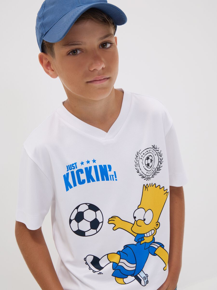 White Simpsons print T-shirt, regular fit_0