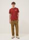 Red pure cotton regular-fit T-shirt with print_1