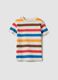 Beige striped organic cotton T-shirt_0