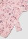 Pink floral organic cotton hooded bathrobe for baby girl_2