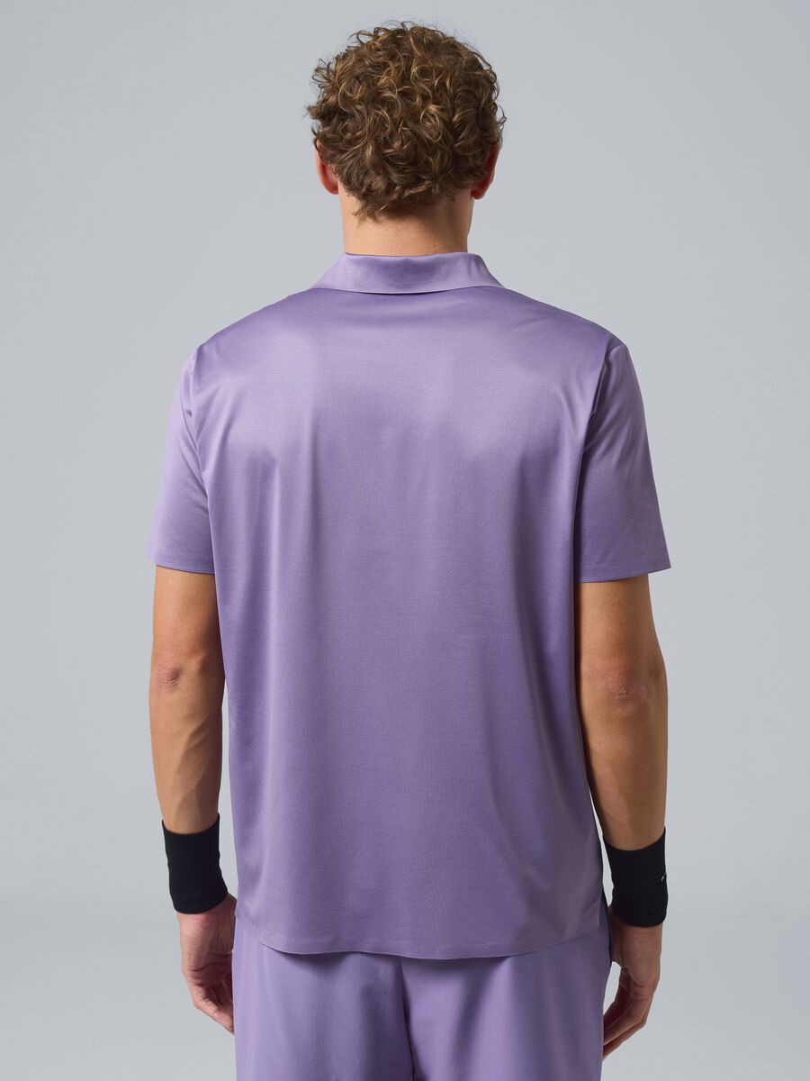 Purple ALTAVIA COURT sports polo in stretch fabric_2