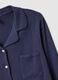 Blue pure cotton regular fit pyjamas with chest pocket and V-neck_5