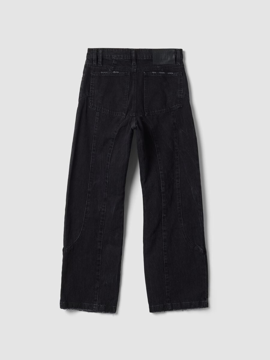 Washed Black Baggy Denim_5