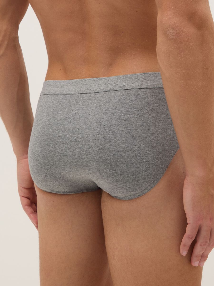 Tripack slip in cotone organico elasticizzato grigio regular fit_2
