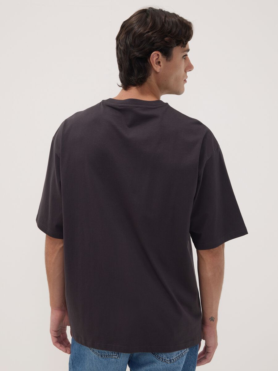Black pure cotton T-shirt with Mario Kart print_3