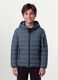Giubbotto Ultralight grigio imbottito con cappuccio e zip per ragazzo_0