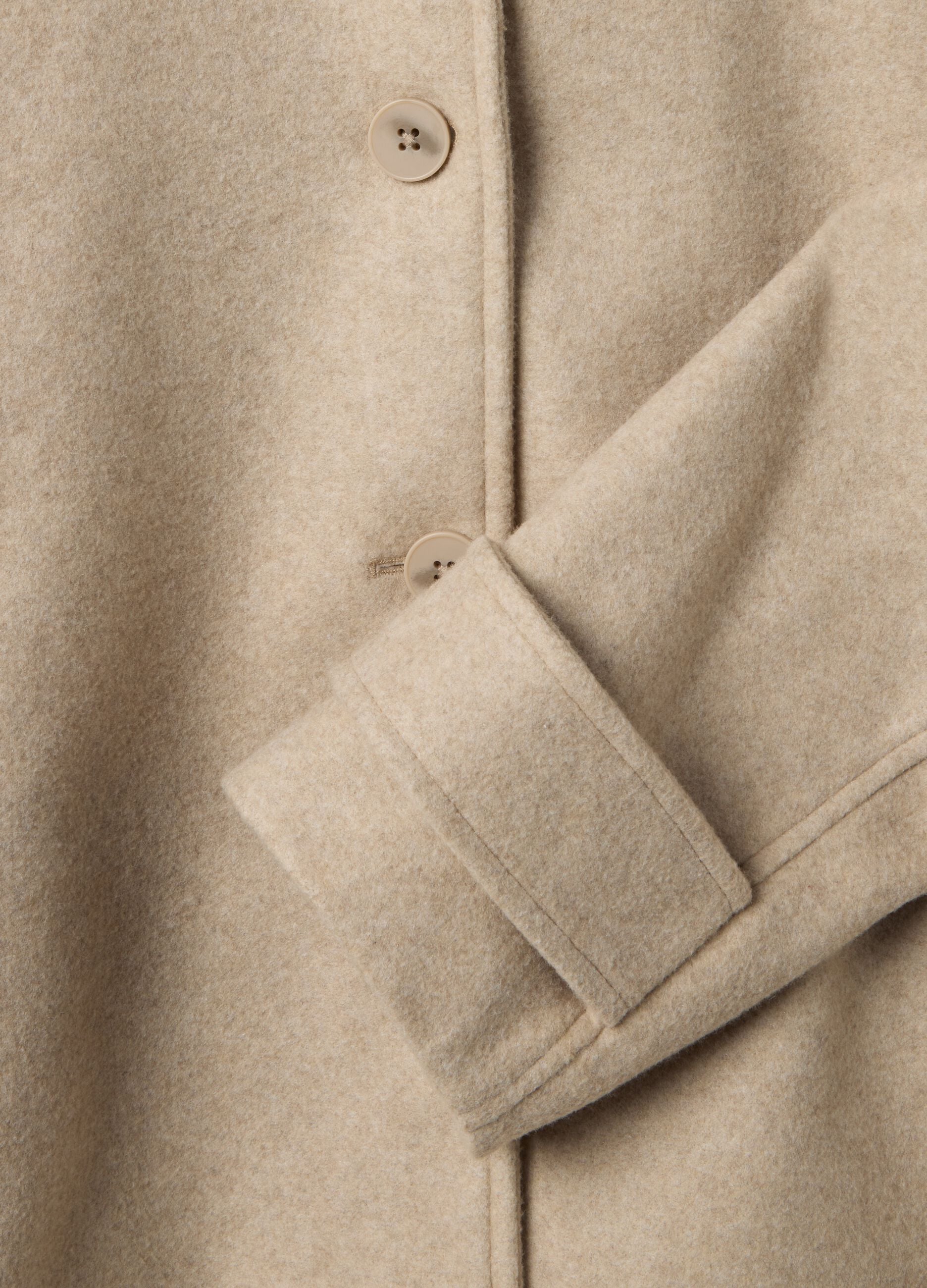 Beige short coat regular fit with buttons