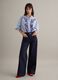 Camicia in puro cotone a righe multicolor regular fit con fiori_1