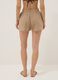 Beige pure cotton shorts_3